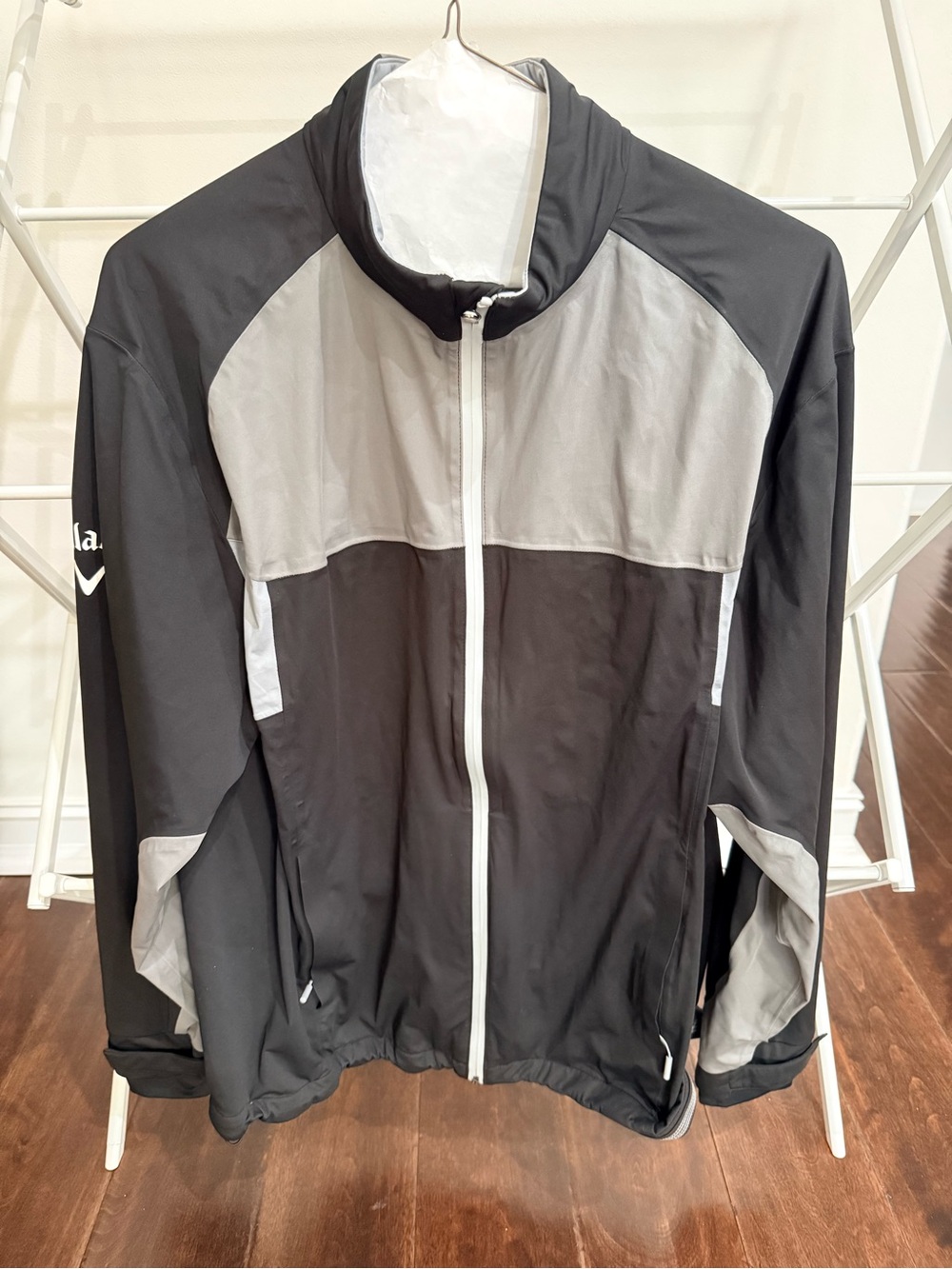 Callaway Golf Men's Black & Gray Full-Zip Lightweight Waterproof Jacket